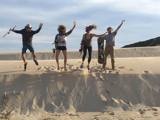 Sandboarding with Wacky Wipeouts Jeffreys Bay